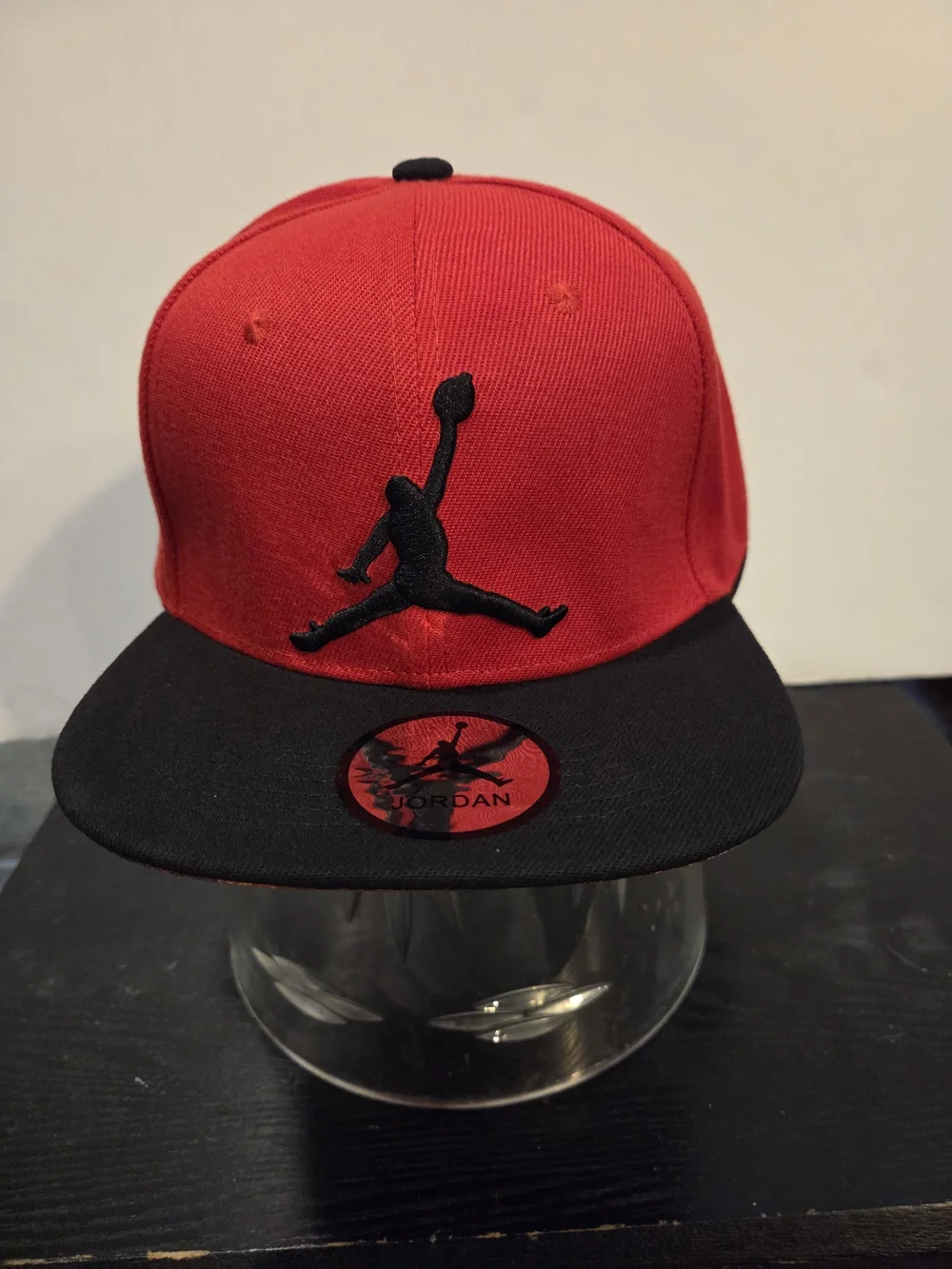 Air Jordan Red and Black Jumpman Flat Brim Hat